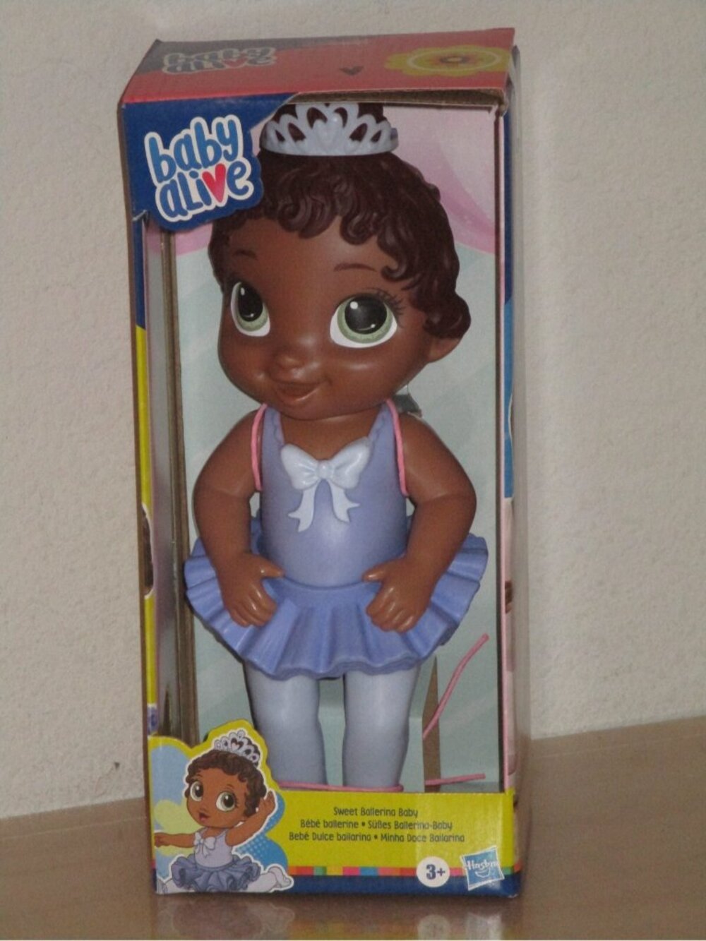 Baby Alive African American Sweet Ballerina Baby Doll 11" Tall Purple Dress New